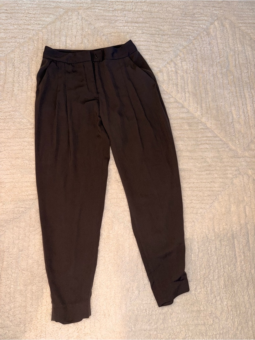 AllSaints Women’s  Black Tapered Dress Pants - Classic Tailored Fit